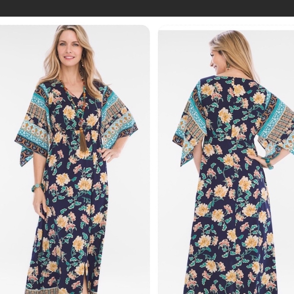 Chico’s Floral Kimono - Maxi Dress